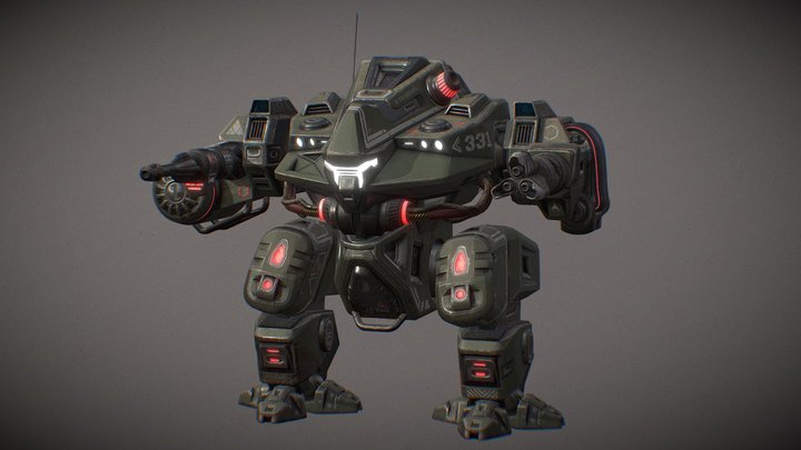 Battle Mech 3D Model