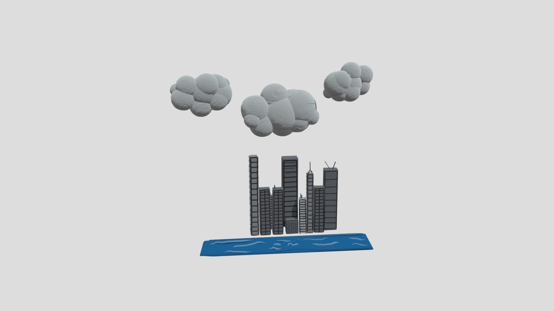 City Skyline - Download Free 3D model by tommyfraser [6cc353c] - Sketchfab