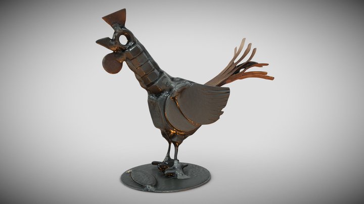 Rooster Metal (Photogrammetry) 3D Model