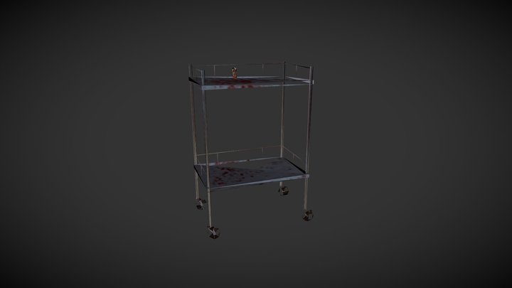 Hospital Instrument Table 3D Model