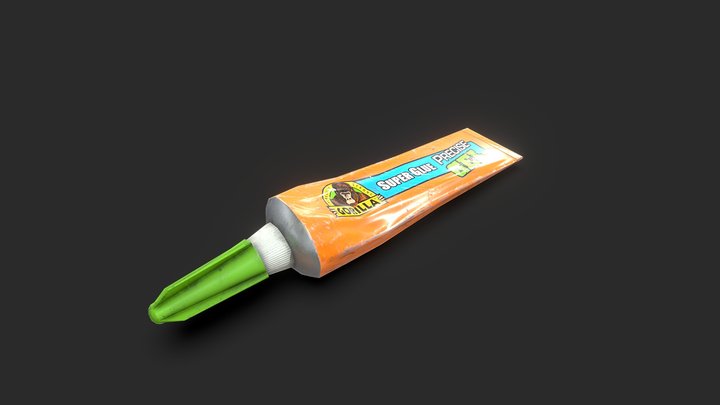 Glue low-poly 3D Model