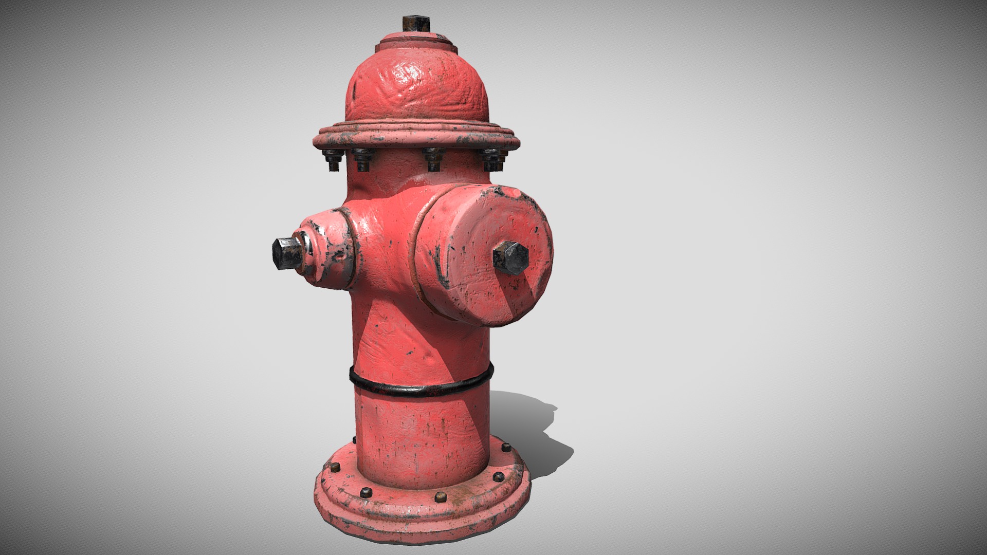 3D model Fire Hydrant - This is a 3D model of the Fire Hydrant. The 3D model is about a red fire hydrant.