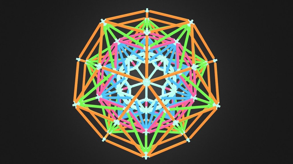 Rhombic Triacontahedron 5 Level "Fractal" Star