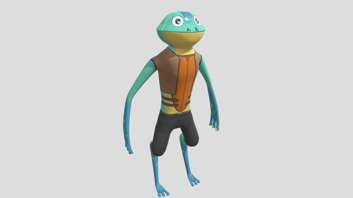 Felix the Frog 3D Model