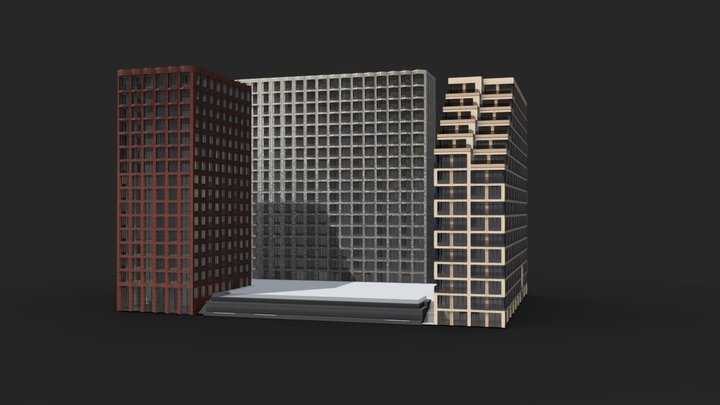 Apartments "River Park" building 2,3 (Model AGR) 3D Model