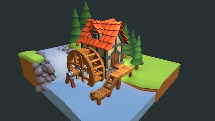Diorama. Medium forms (Retry School) 3D Model