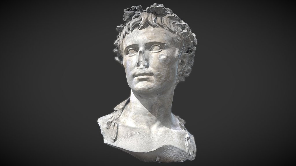 Buste d'Auguste couronné de chêne