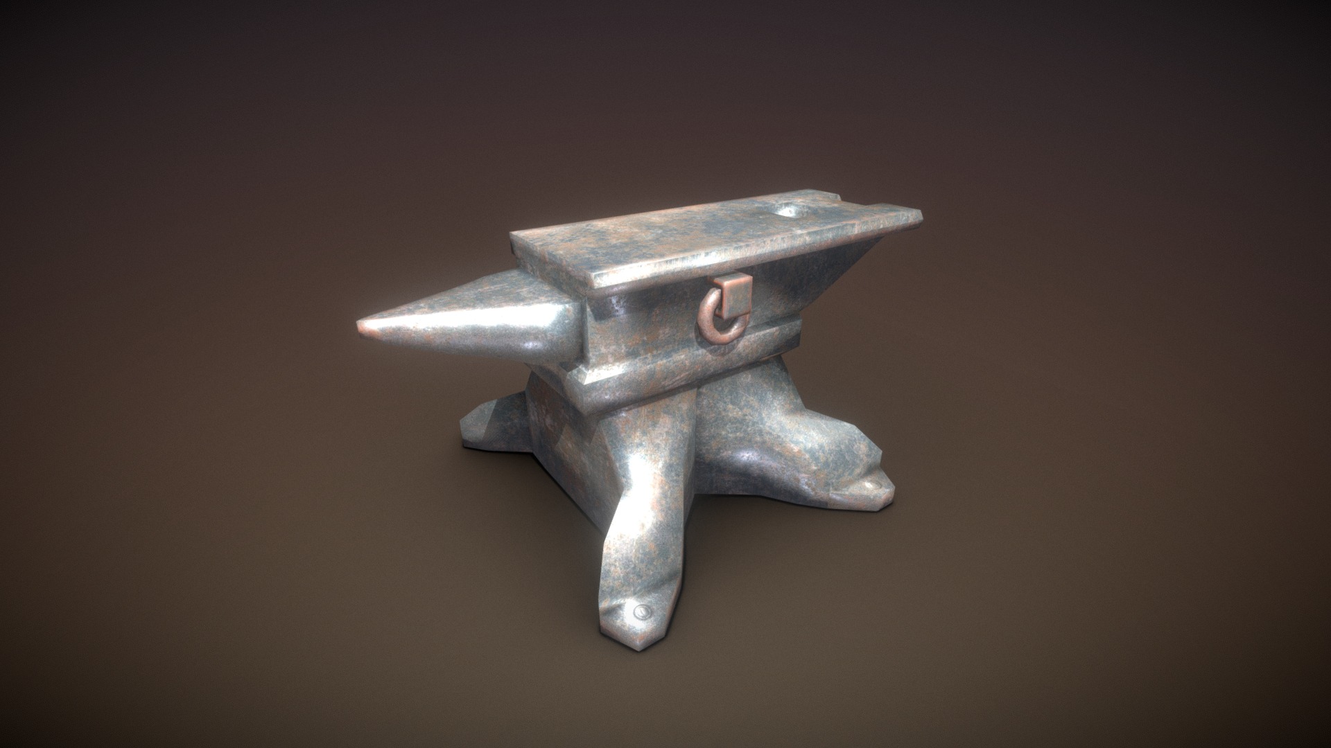 3D model Anvil - This is a 3D model of the Anvil. The 3D model is about a metal object with a screw.