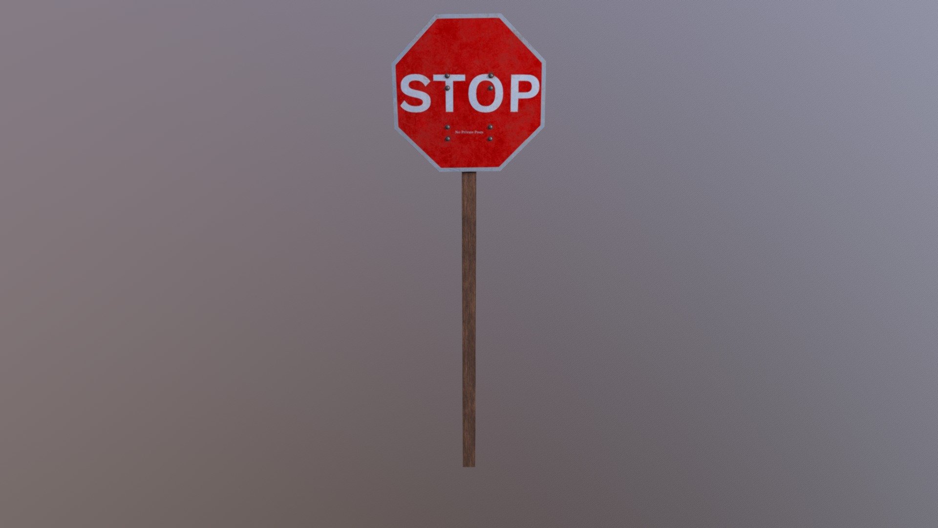 Wooden Stop Sign