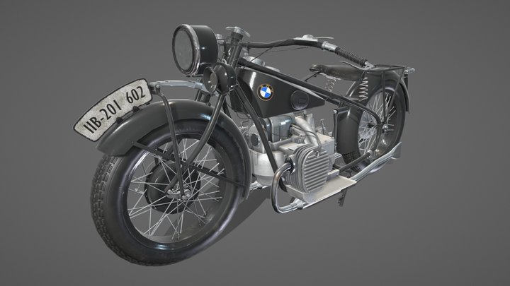 BMW R62 1929 Midpoly Model 3D Model