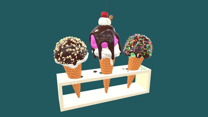 Ice Cream 002 3D Model