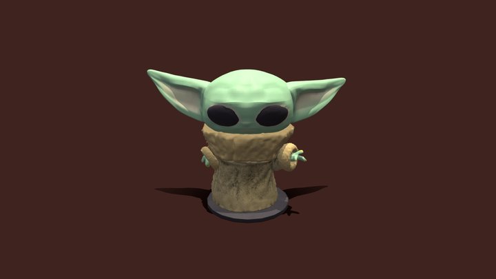 baby yoda funko pop 3D Model