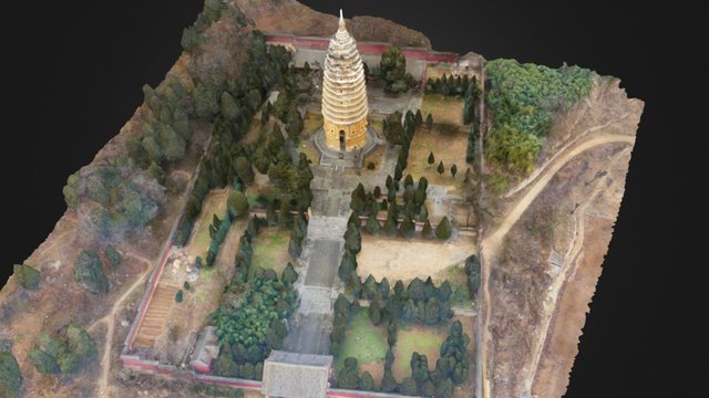 Songyue Temple Pagoda（嵩岳寺塔） 3D Model
