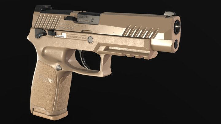 Sig Sauer P320/M17 9mm Pistol 3D Model