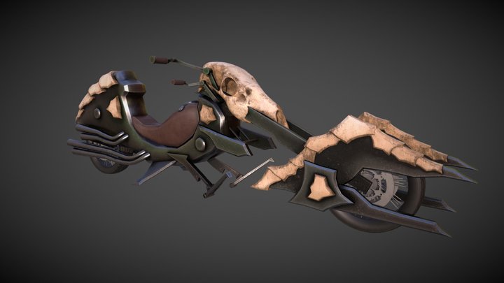 Skull Motorcycle 3D Model