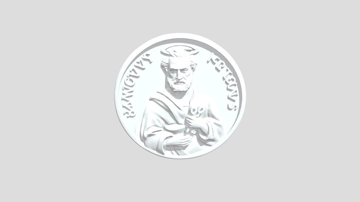 Saint Peter Medal 3D Model