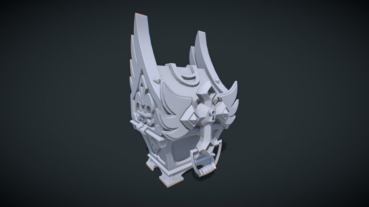 homework 2.5 lowpoly model Paladin Chest 3D Model