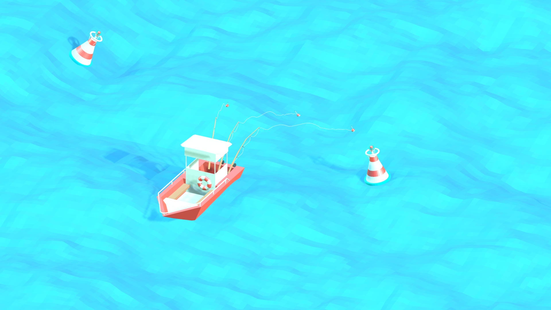 3D model Boat - This is a 3D model of the Boat. The 3D model is about a small boat in the water.