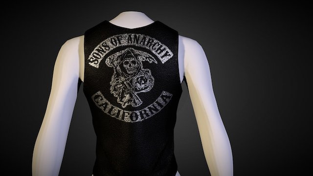 Female Biker Vest 3D Model