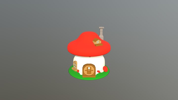 Mushroom House 3D Model