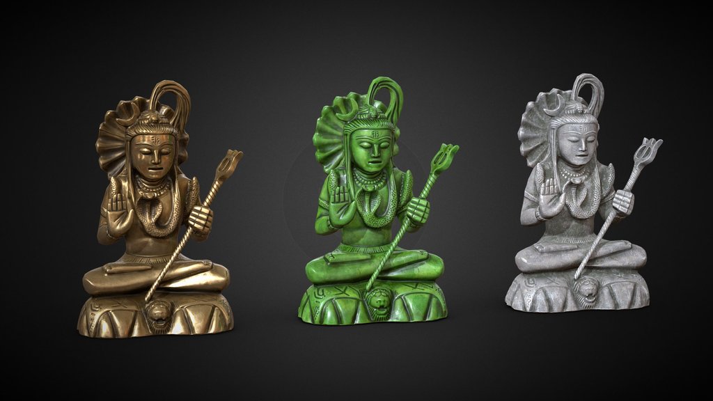 Lord Shiva Meditating Statues