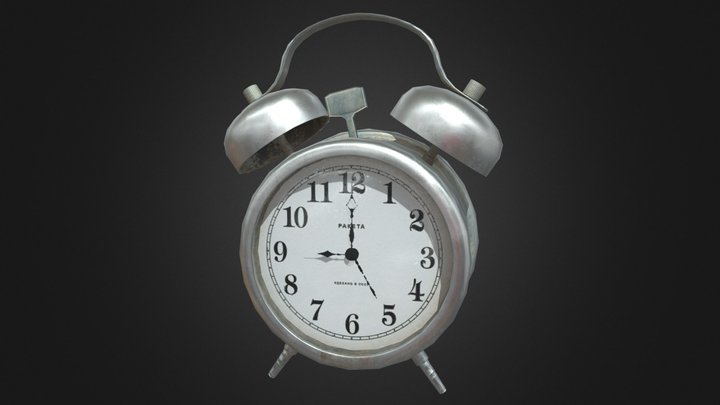 Mechanical alarm clock "Rocket" 3D Model