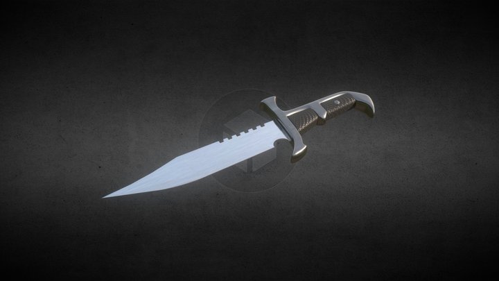 Menacing Steel Dagger 3D Model