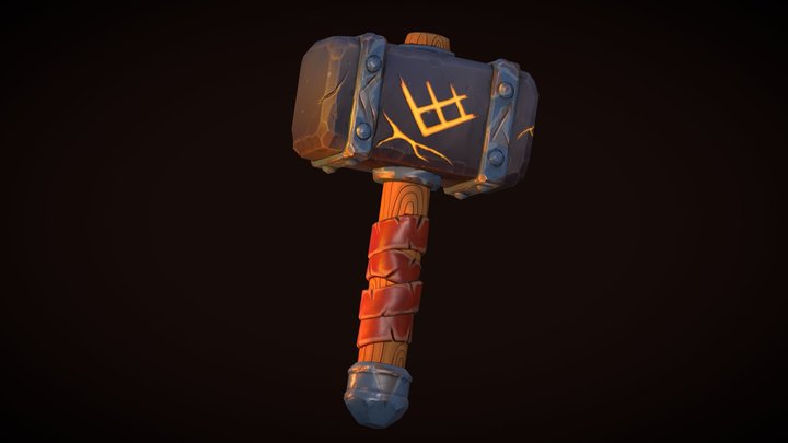 Stylized Hammer 3D Model