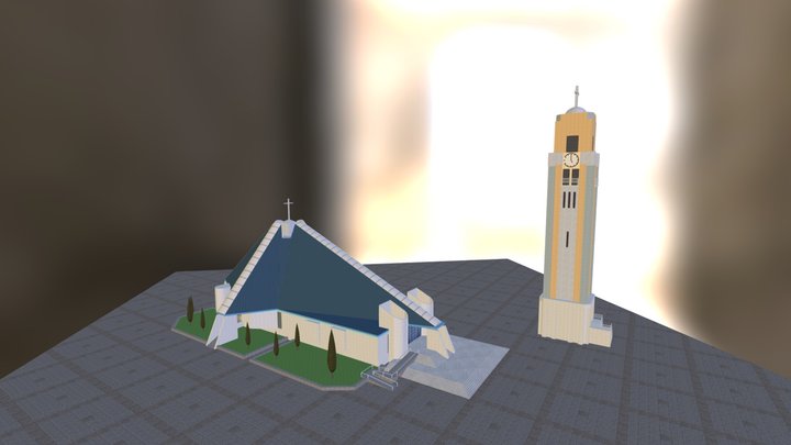 Katedrala u Mostaru 3D Model