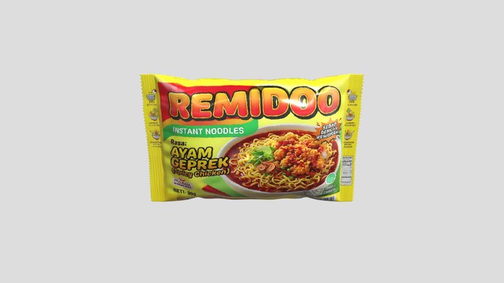 Remidoo Instant Noodles Ayam Geprek 3D Model