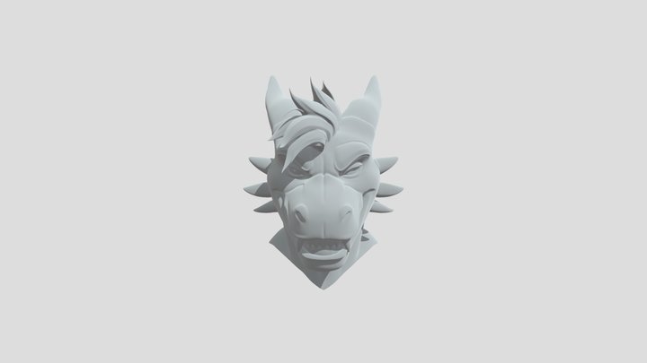 Blue dragon smile 3D Model