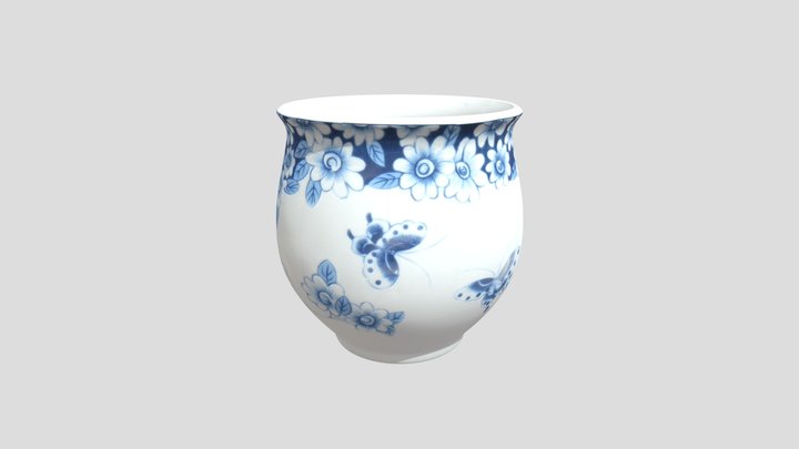 Patterned Ceramic Cup_Highpoly 3D Model