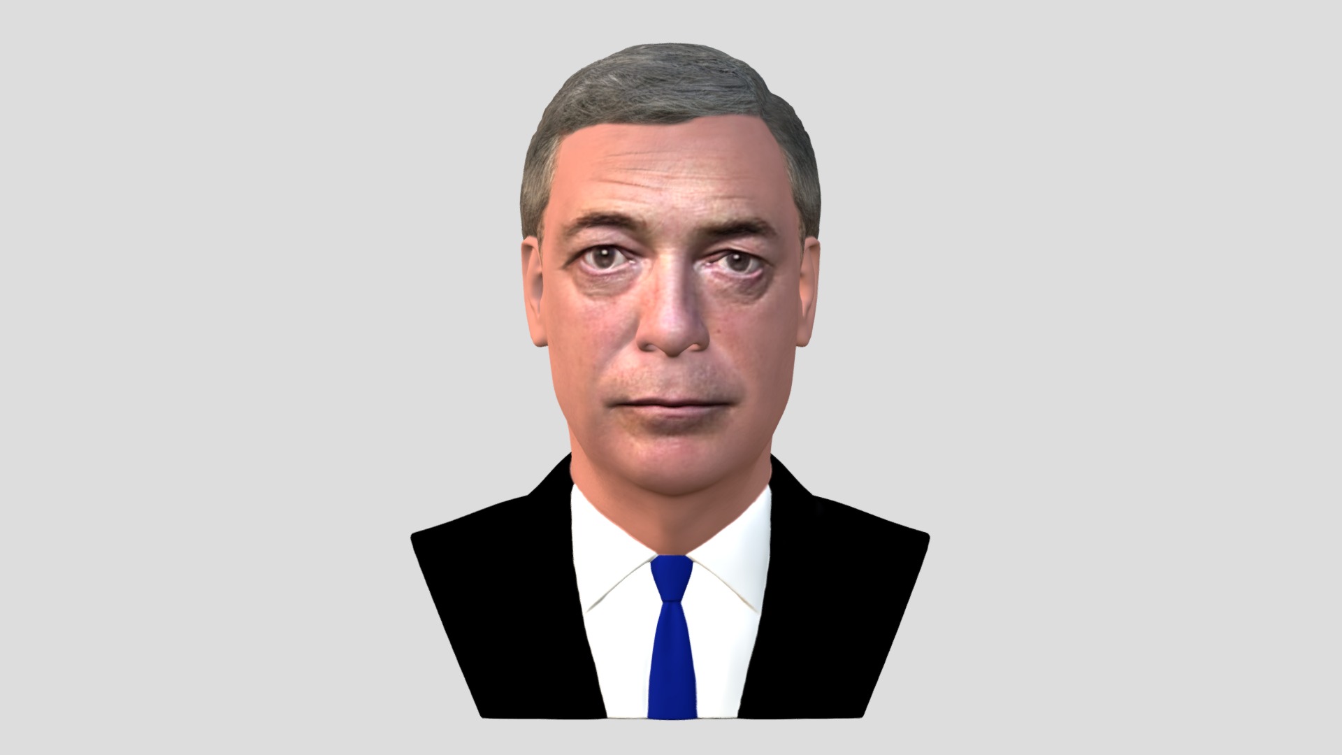 3D model Nigel Farage bust for full color 3D printing