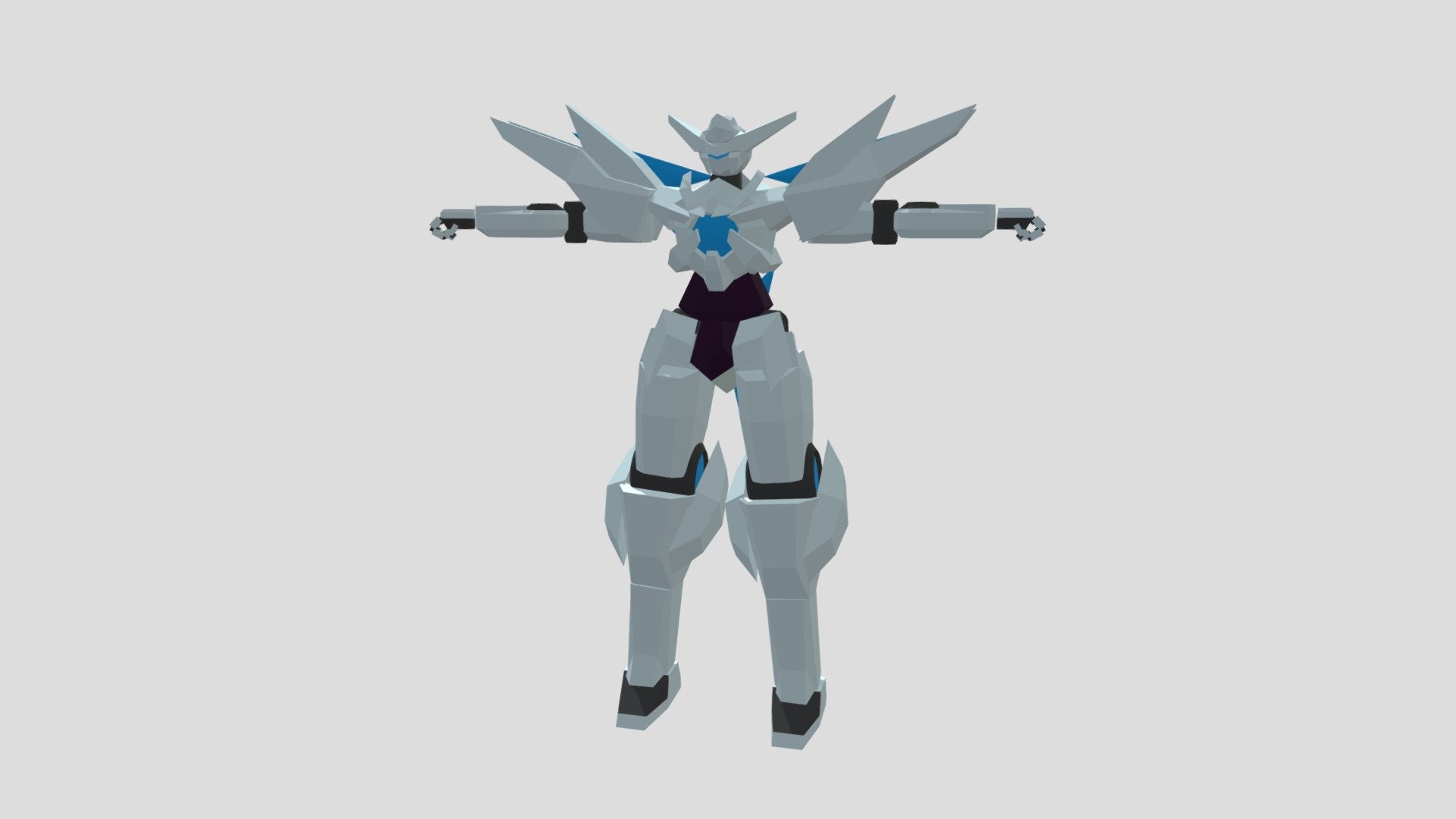 Lowpoly robot base on transient gundam