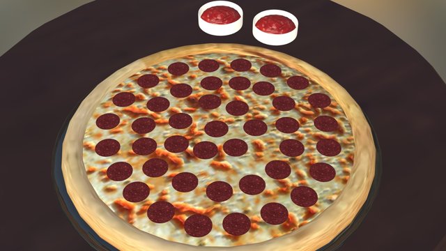 Pepperoni Pizza 3D Model