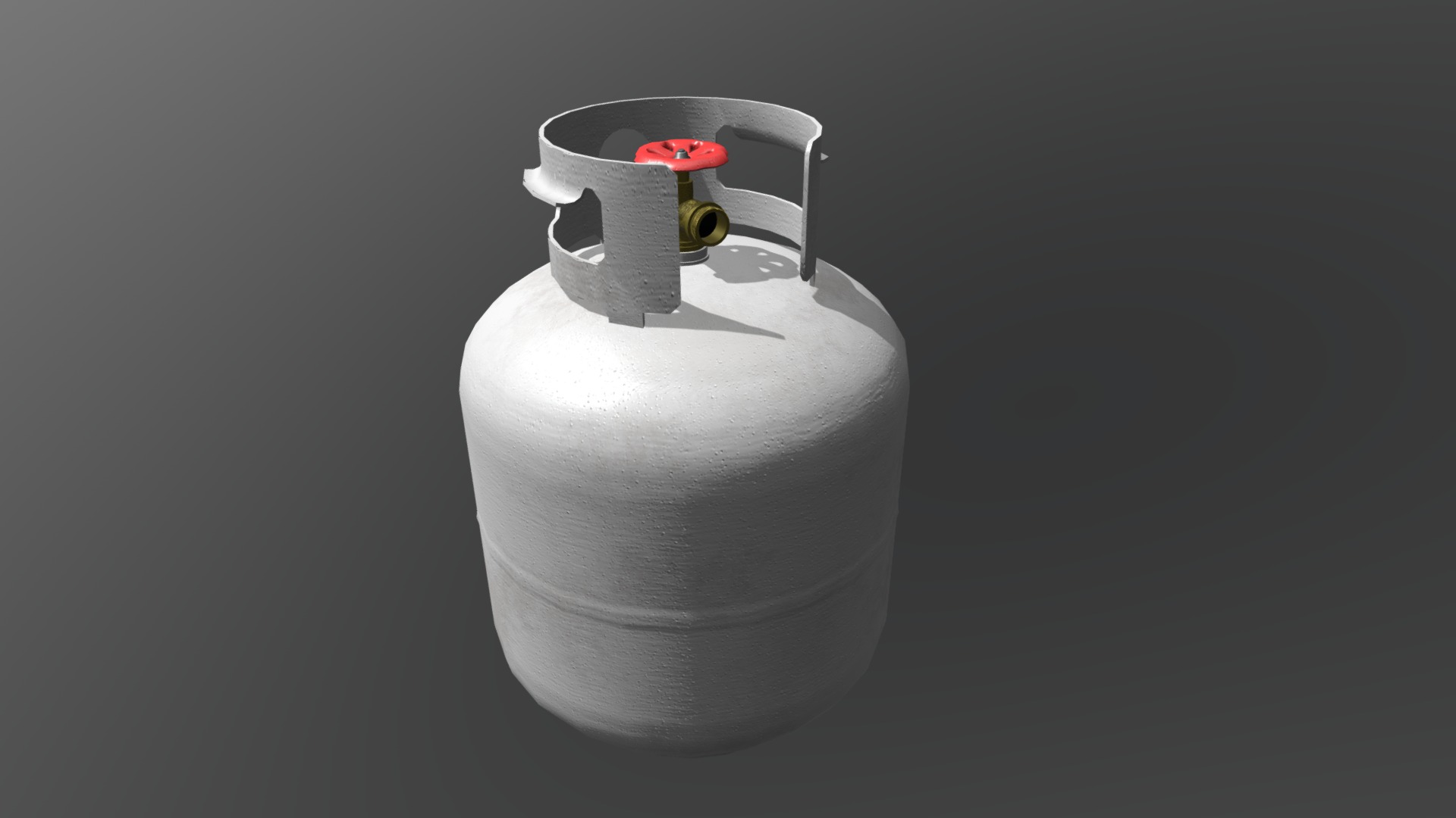 3D model Propane Tank - This is a 3D model of the Propane Tank. The 3D model is about a white vase with a red ribbon.