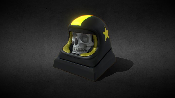 The Skullstronaut Keycap - by Bigsby Customs 3D 3D Model