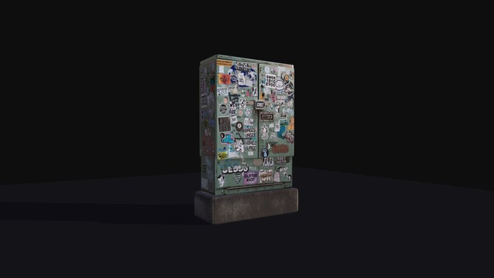 STREET ART BOX FIBER OPTIC MEXICO 3D Model