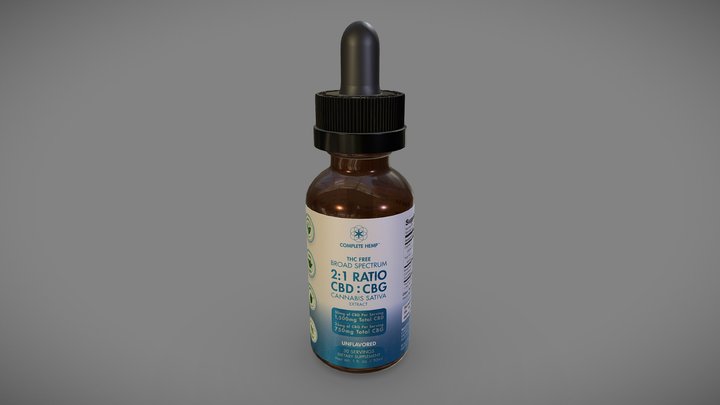Broad Spectrum CBG-CBD 2-1 Ratio 3D Model
