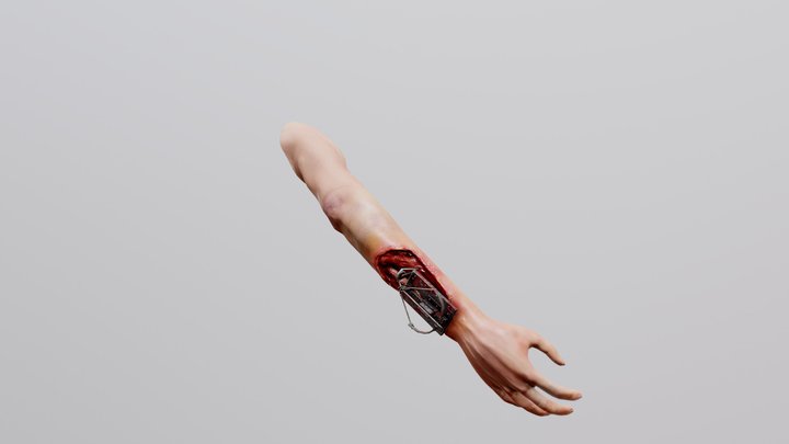 Arm embedded crossbow 3D Model