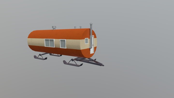 Housing block, cylindrical living wagon 3D Model