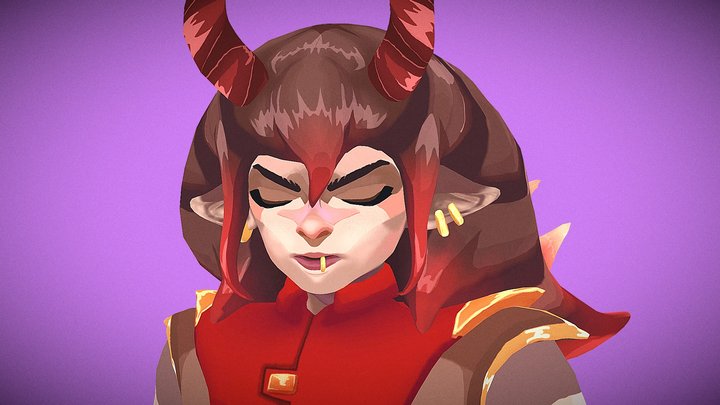 Zulv'than Chainsha the Warrior (Handpainted) 3D Model
