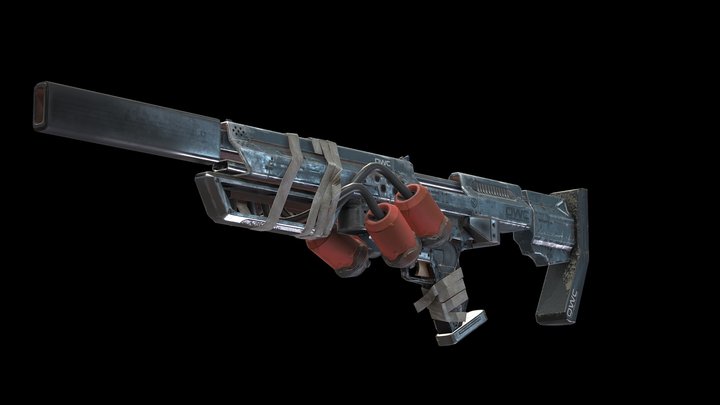 CRYPT Rifle 3D Model