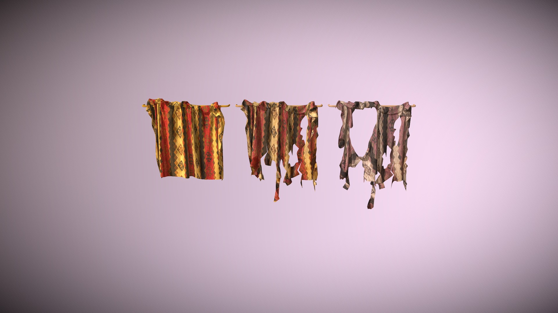 3D model Curtains_dystopia - This is a 3D model of the Curtains_dystopia. The 3D model is about a sign with text on it.