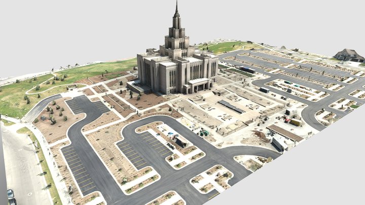 Saratoga Springs LDS Temple Construction 3D Model