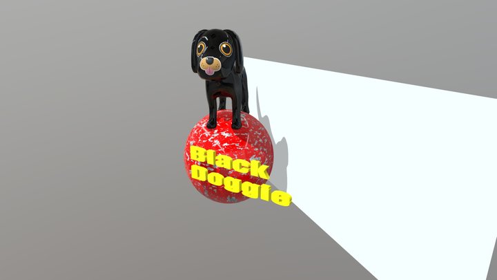 Black Doggie 3D Model