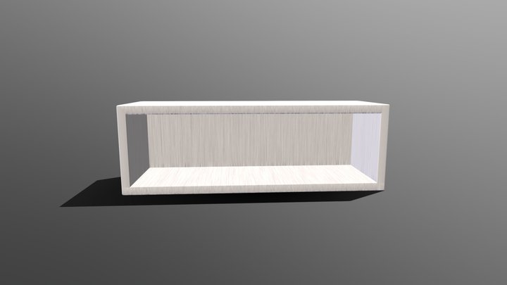 Longer Rectangular Shelf Section 3D Model