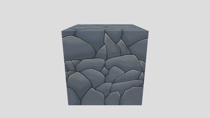 Rock Cube 3D Model