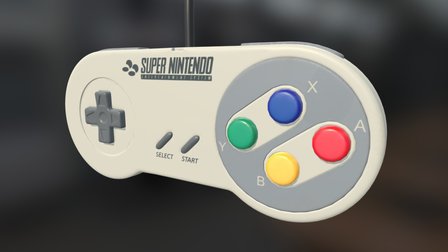 Super Nintendo Controller Pad 3D Model