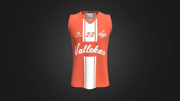 CAMISETA BALONCESTO VALLEKAS CAMPUS NARANJA 3D Model